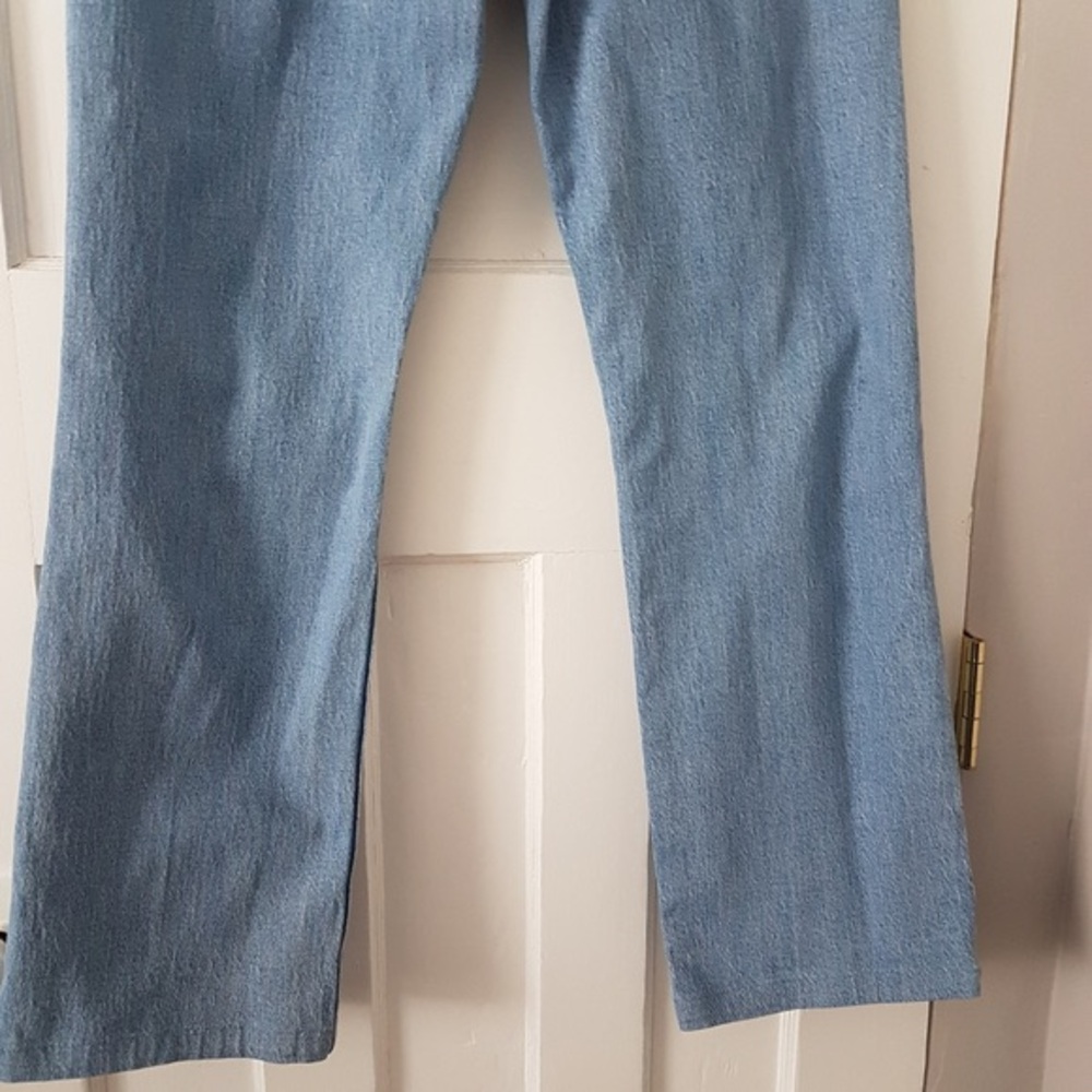 Levis Ribcage Highwaist Straight Distress Button Fly Denim Light Wash Sz 27 - Picture 5 of 12